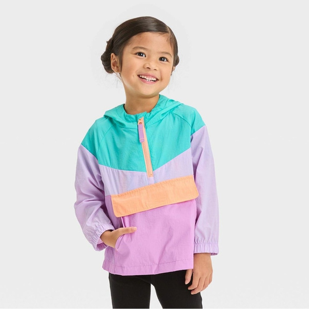 NWT CAT & JACK girls windbreaker jacket Sz S 6/7 ✨
